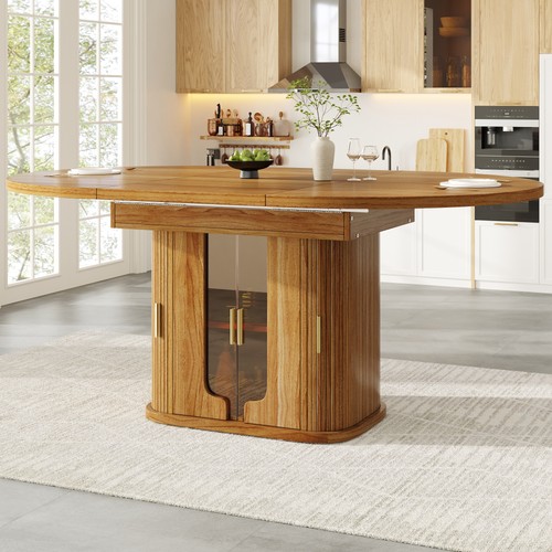 Extendable dining table round - extendable,