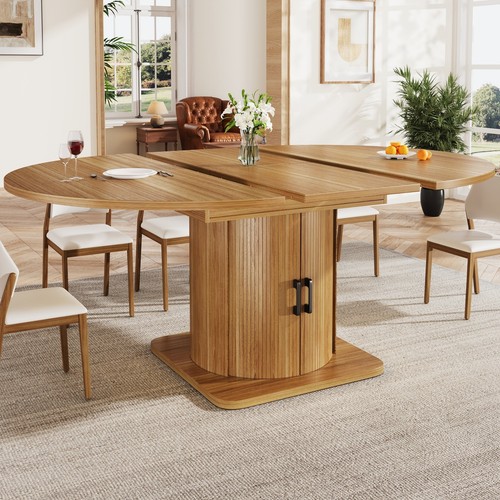 Extendable dining table round - extendable,