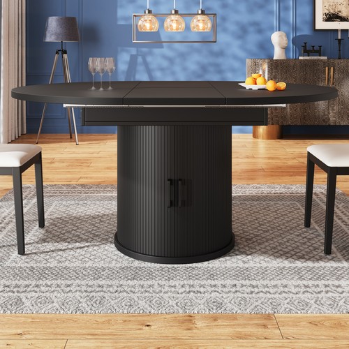 Round extendable dining - round, table