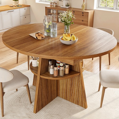 Extendable round dining table - dining,
