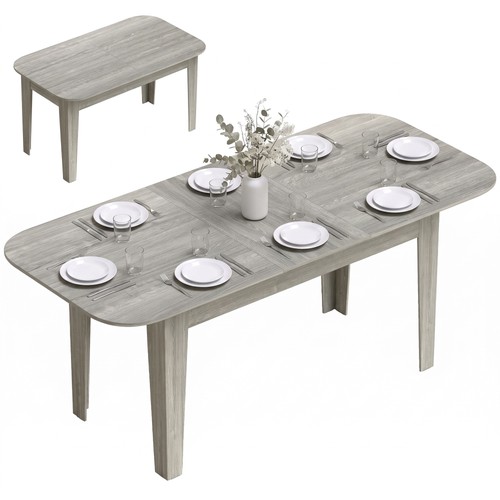 Homcom extendable oval - oval, dining