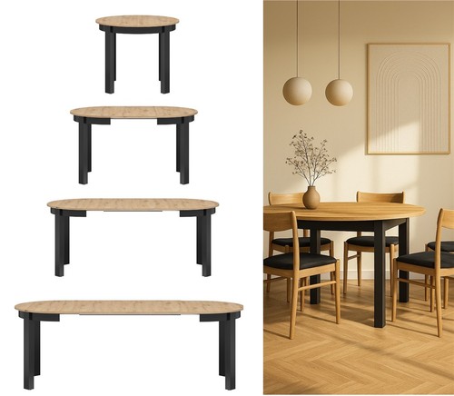 Round dining table oval - dining,