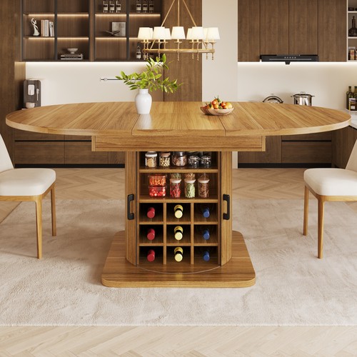 Round extendable dining - round,