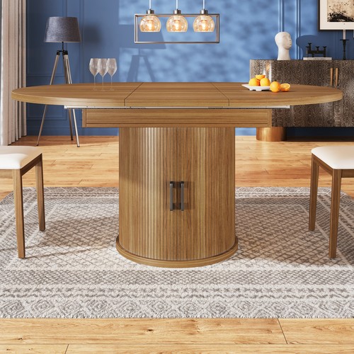 Round extendable dining - round, table