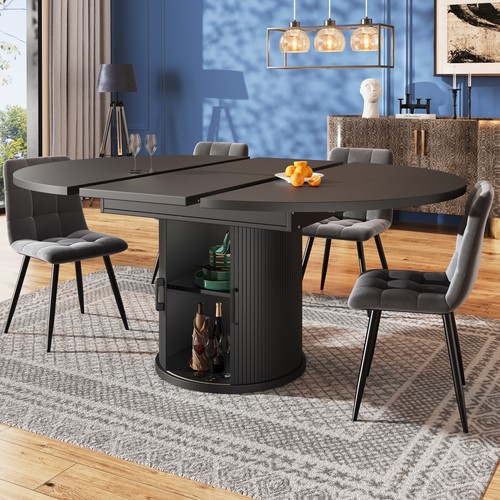 Extendable round dining table - dining,