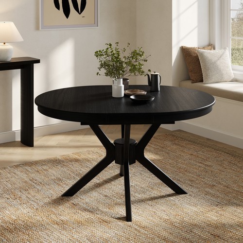 Large black wooden extendable - large,