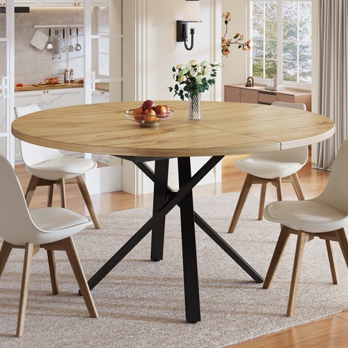 Round dining table 100 140cm - dining,
