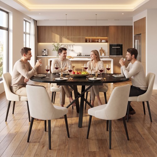 Round oval extendable dining - round/oval,