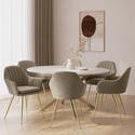 Large round oval - oval, white