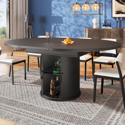 Extendable round dining table - extendable,