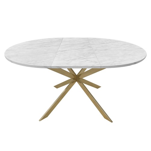 Round oval white marble - round,